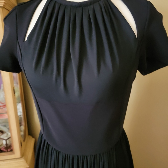 BURBERRY PRORSUM |  BLK FAUX WRAP MINI DRESS - Picture 2 of 12